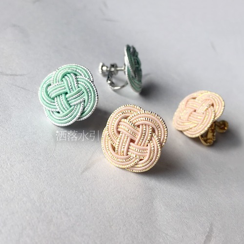 【受注販売品】水引のイヤリング／ピアス　結び
