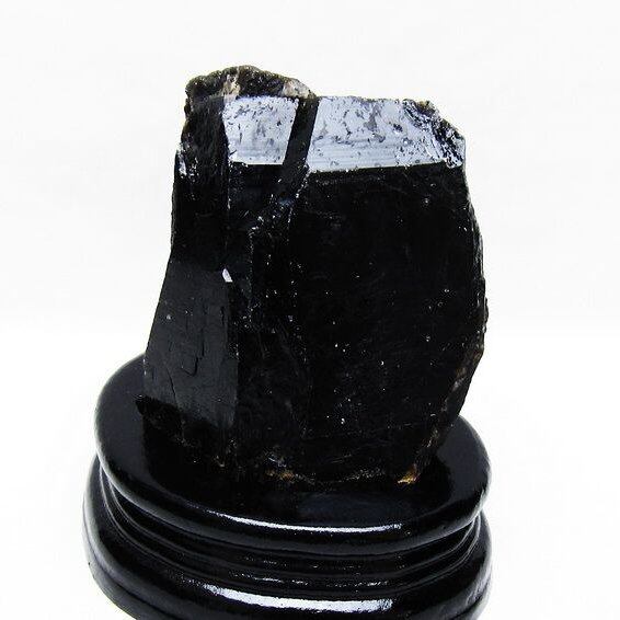 モリオン 黒水晶 原石 山東省産 台座付属 一点物 181-4486
