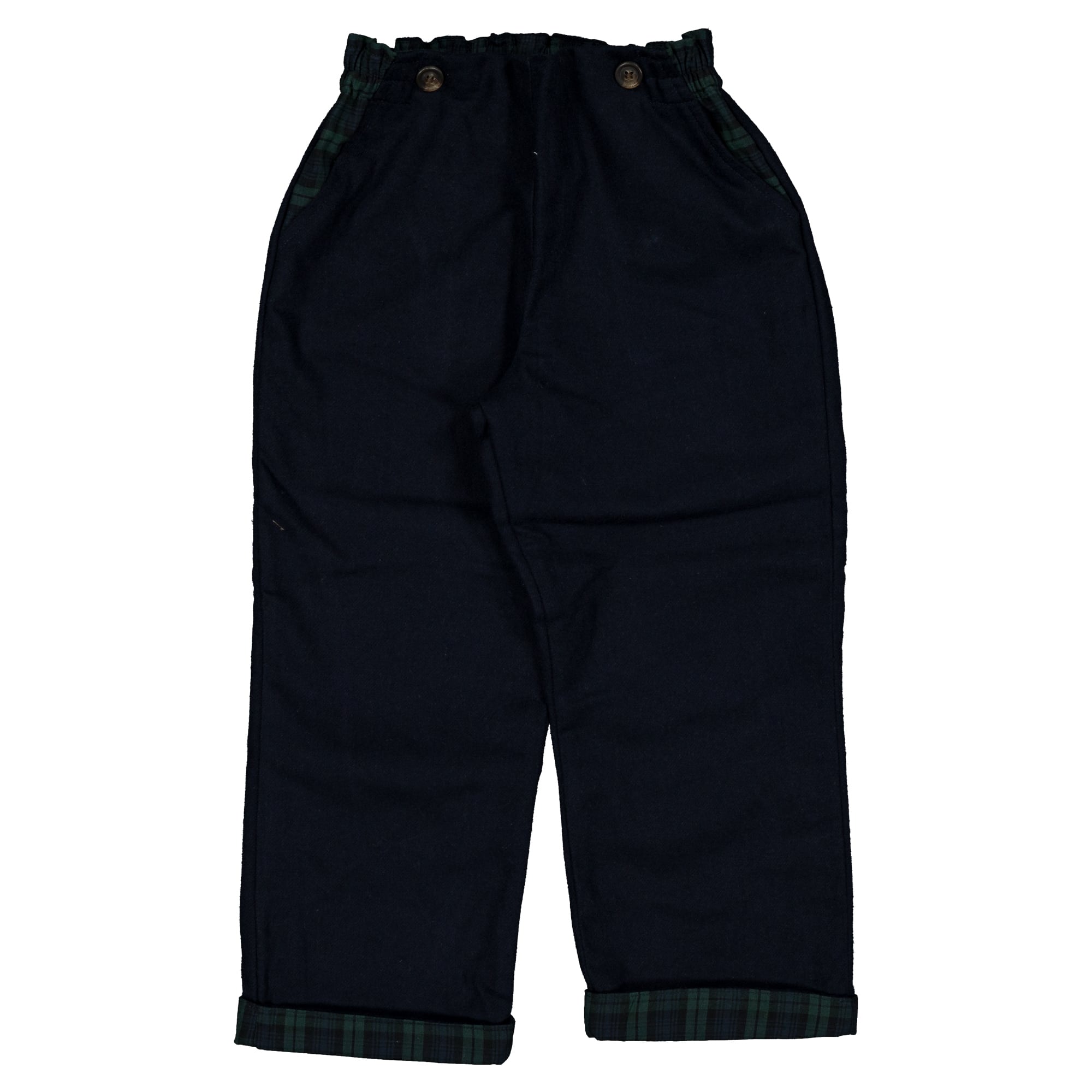 【予約/送料無料】18m-4y / Pants LEBON - blue reversible / Maison Marelle