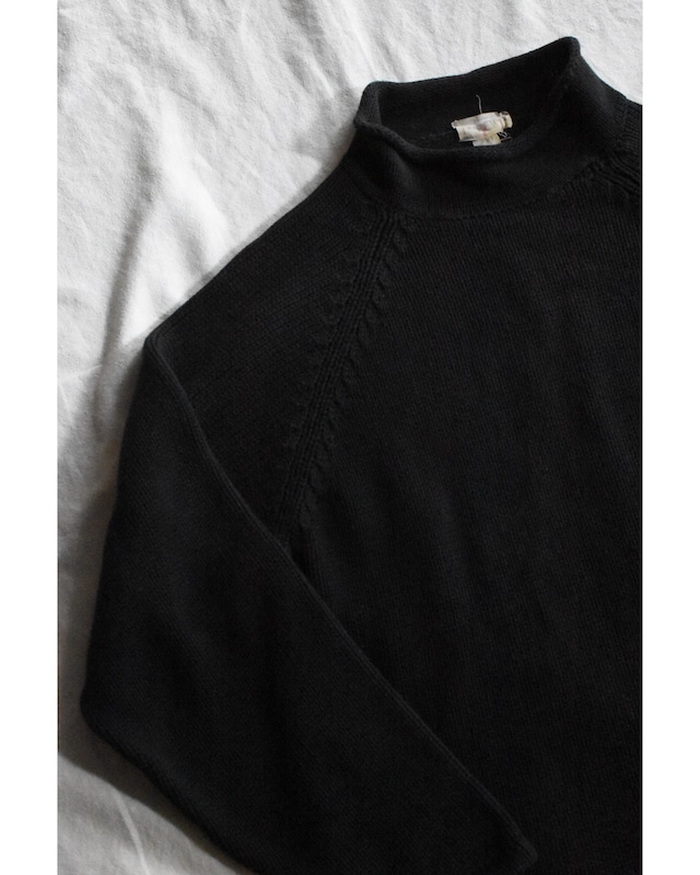 OK/90's "J.CREW" roll neck cotton knit