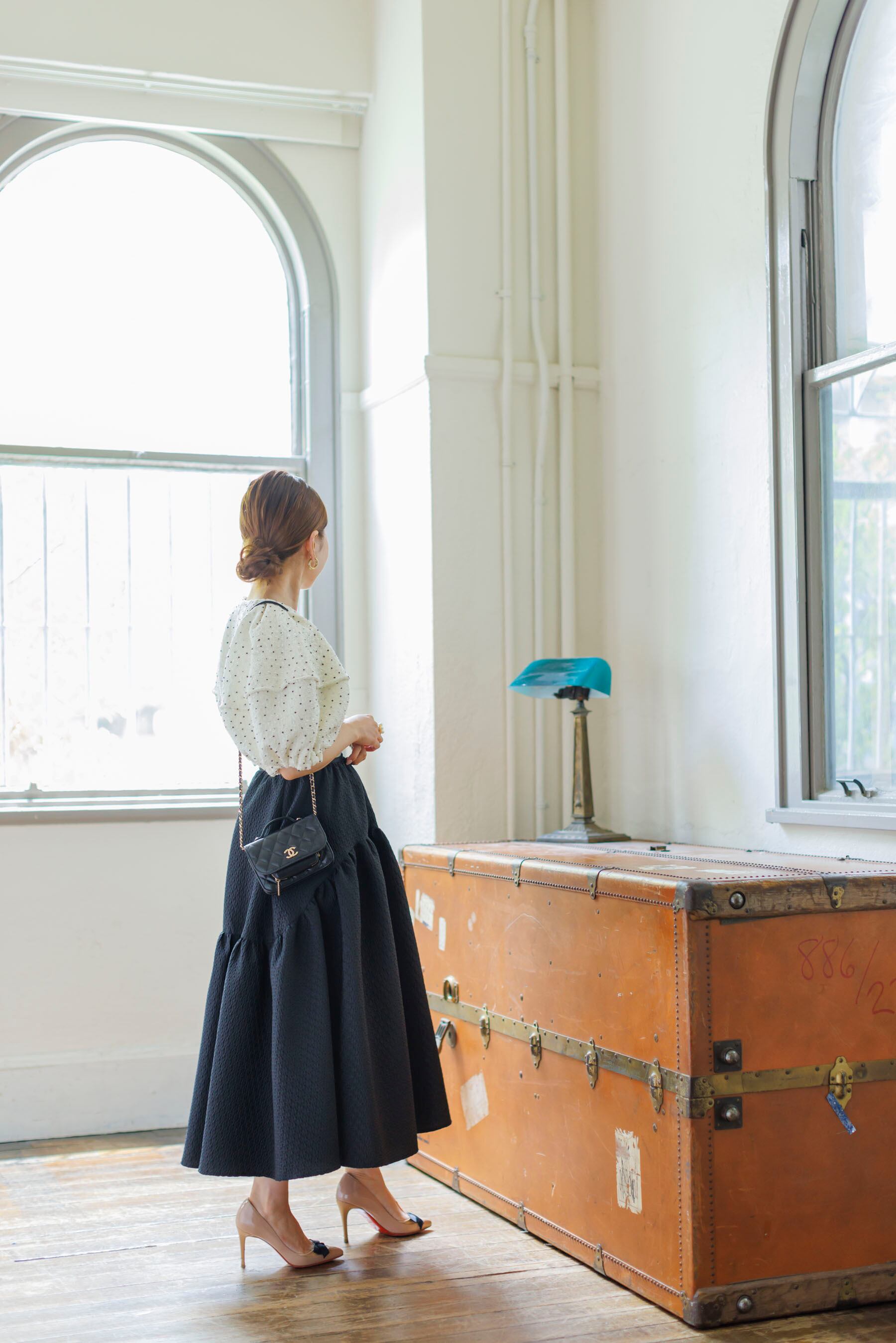 BLUELEA Jacquard skirt ブルレアジャガードスカート