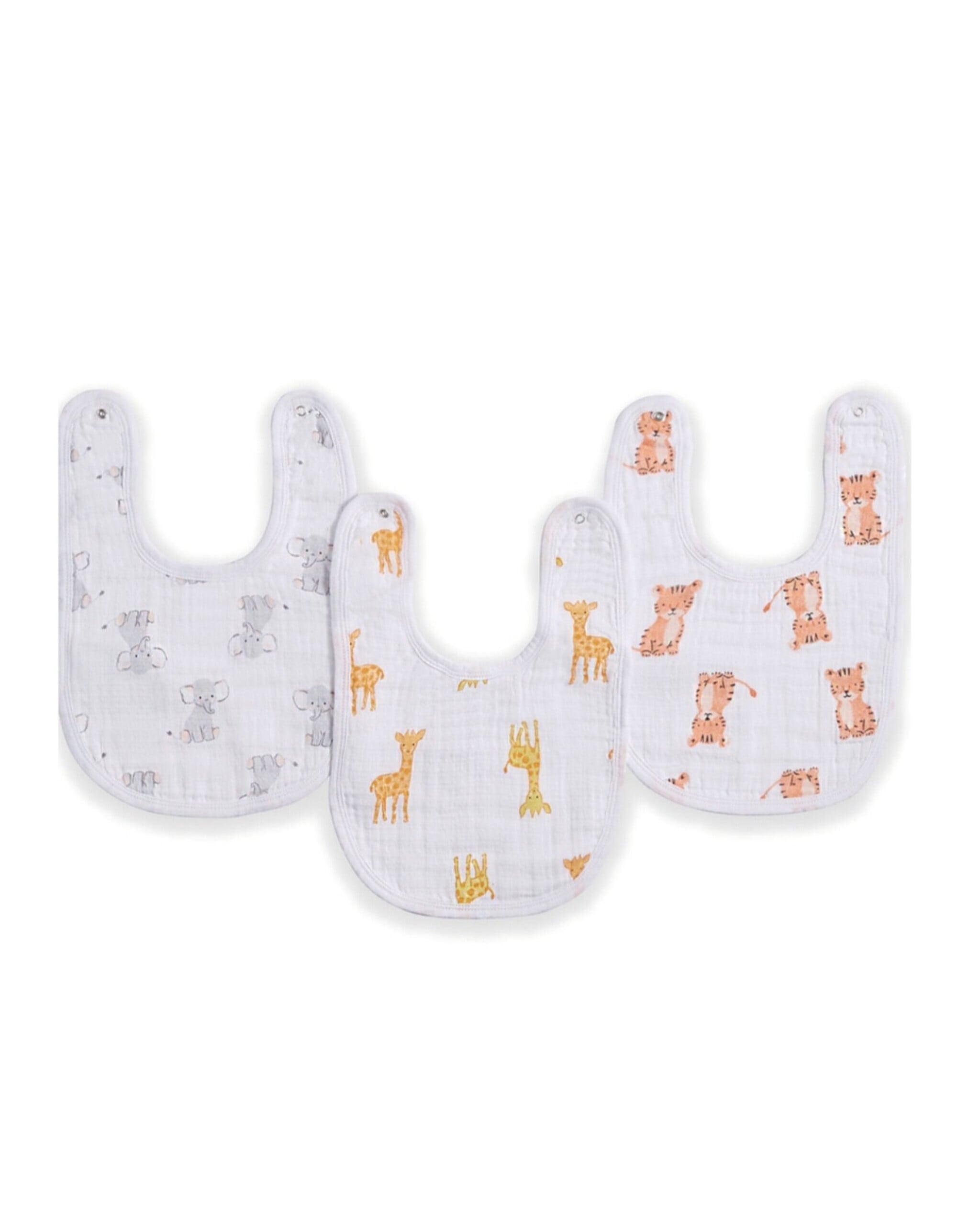 【aden and anais】スナップビブ 3枚 / safari babes