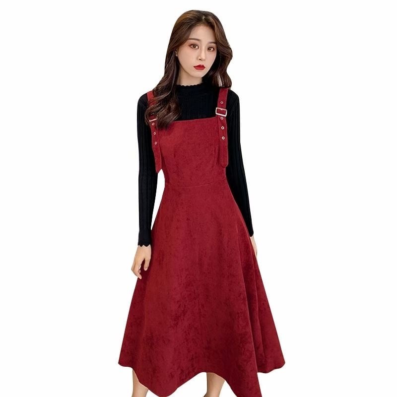 ショルダーベルトオールインワンワンピース