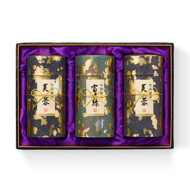 ギフト茶缶【A-010】芙蓉200g×2缶・富士緑200g×1缶