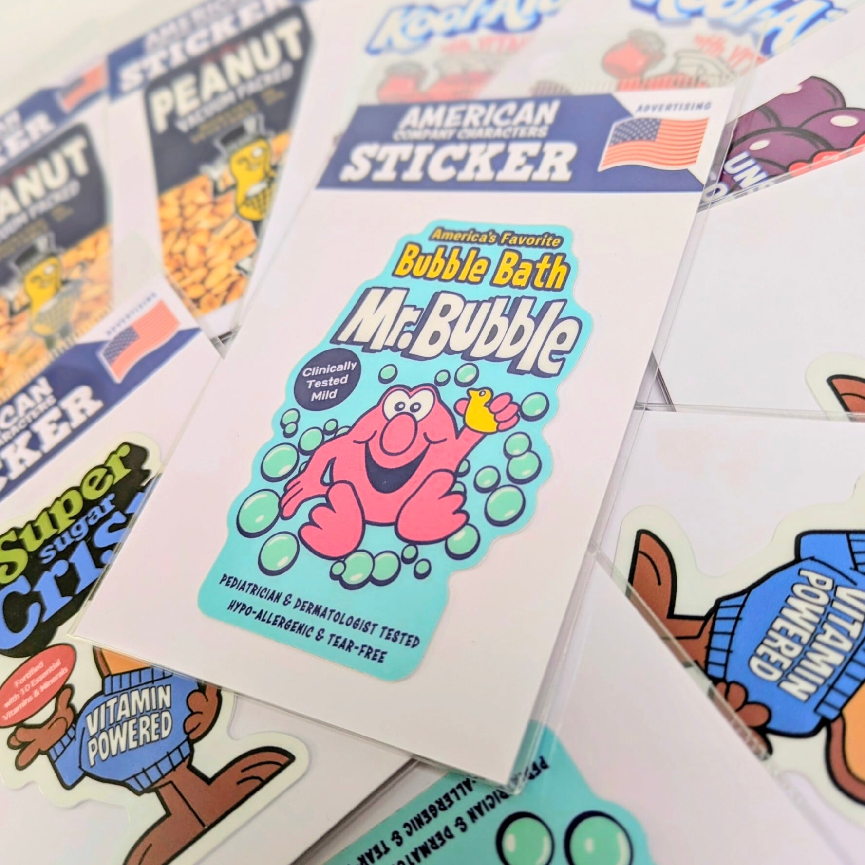 送料無料!【 America's Favorite Bubble Bath / Mr. Bubble ( ミスターバブル ) 】American Company Characters STICKER / ステッカー〚アメリカン雑貨 アメトイ〛