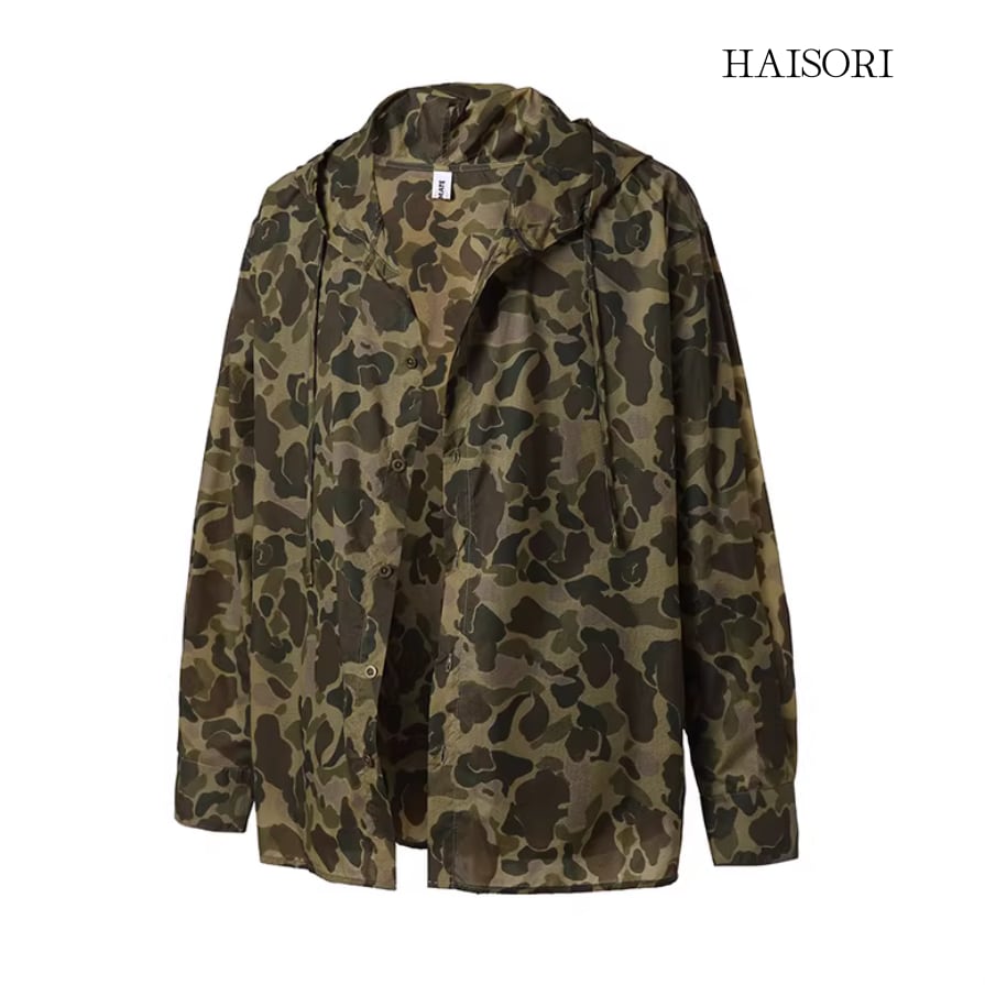 カモフラージュ・オーバーサイズ・フーディジャケット