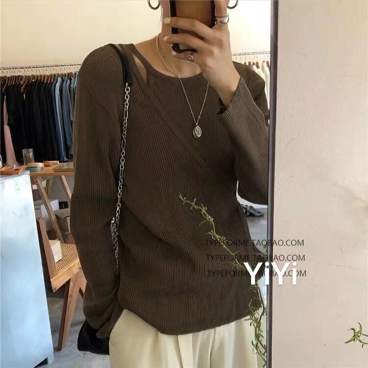 アシンメトリーニット　AJ111-66316