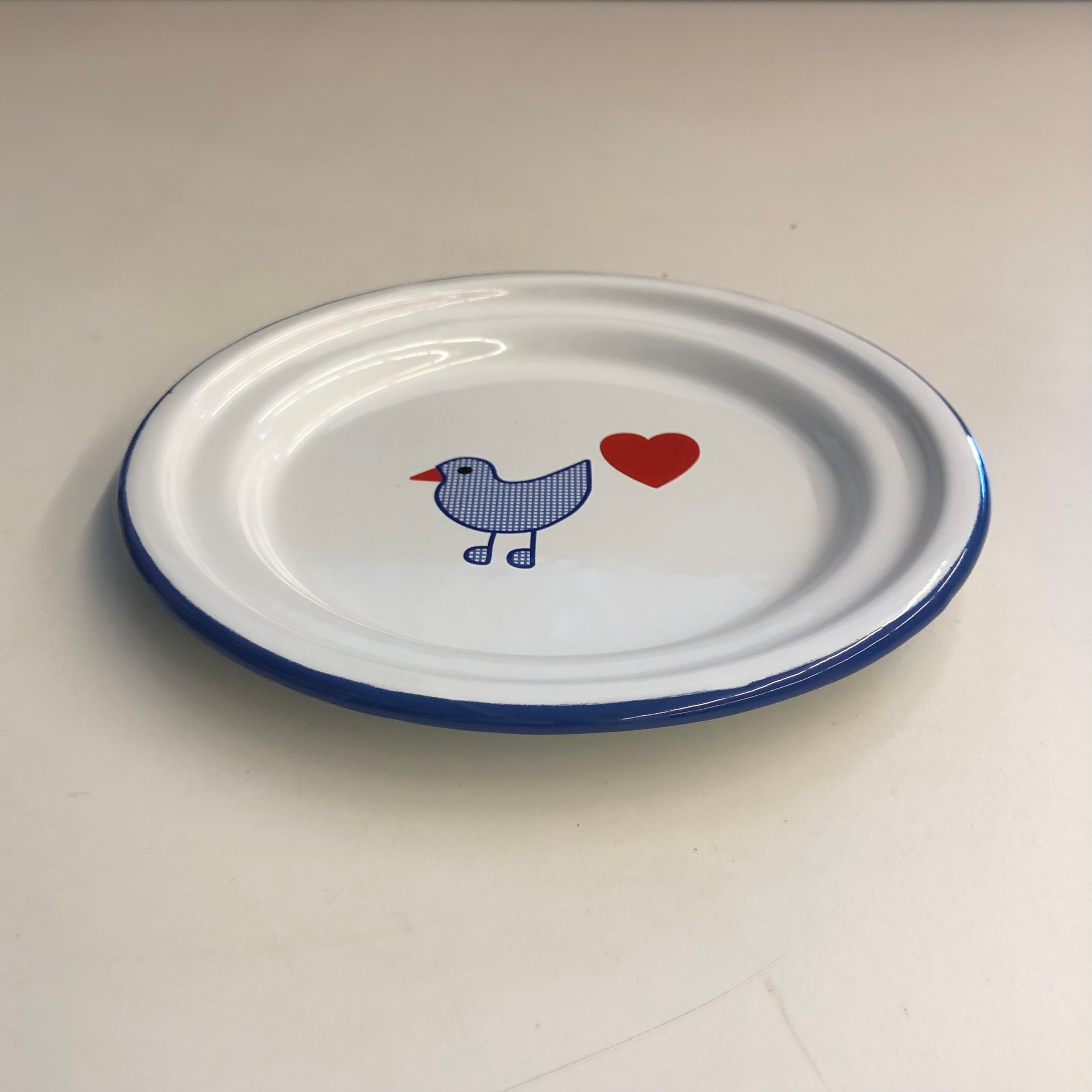 ミュンダーエマイル社 / ホーロー製 青い鳥お皿 | wg-anne