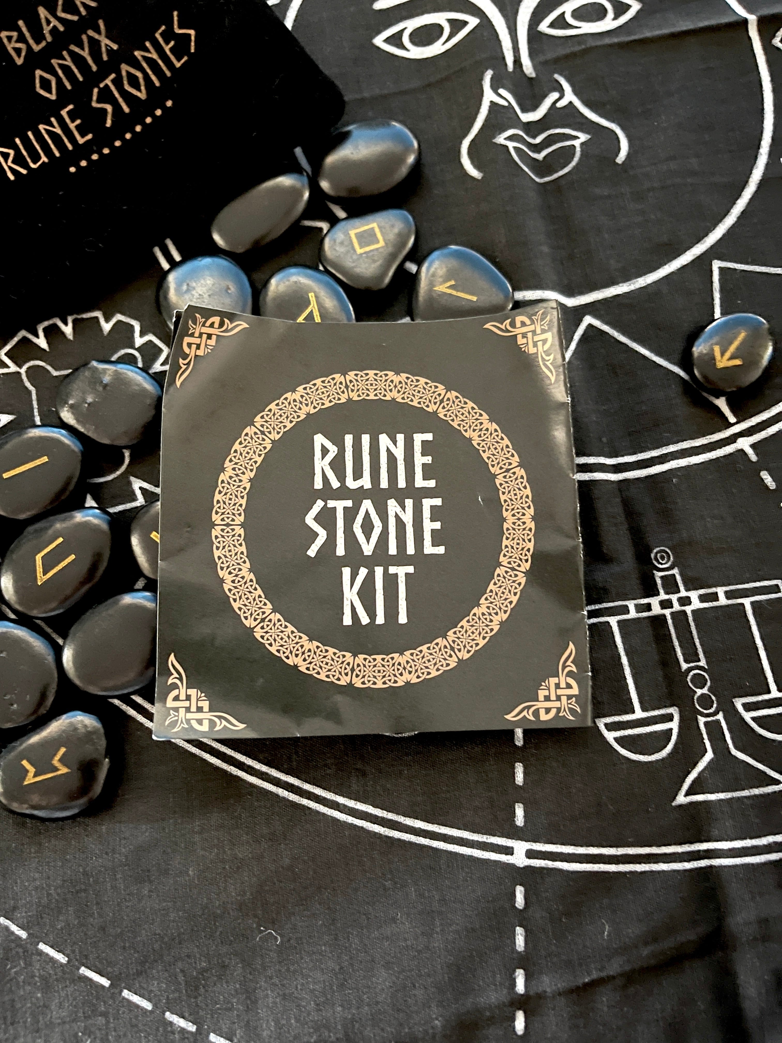 ◇『ルーン文字セット』◇ストーン25個セット◇ブラックオニキス製