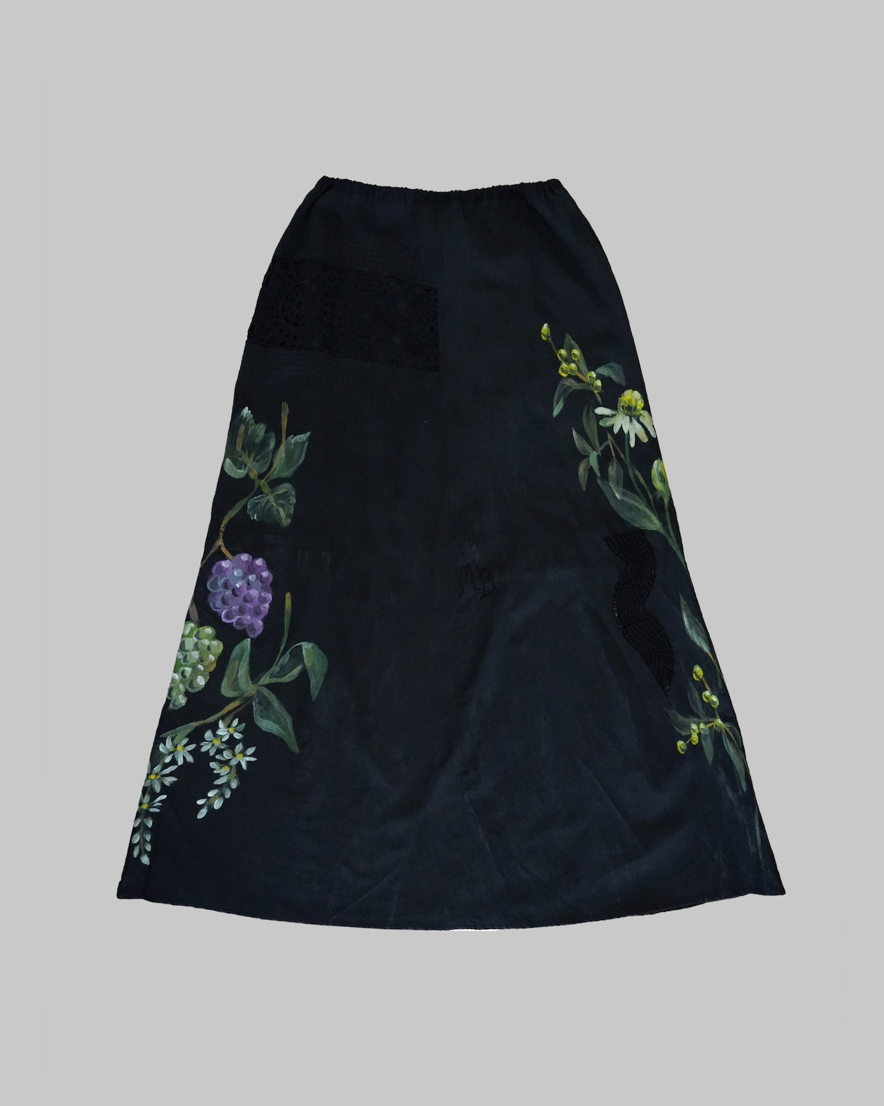vintage lace skirt side bouquet