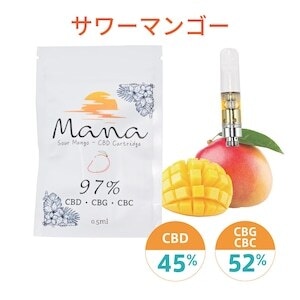 Mana CBDカートリッジ 97% ブロードスペクトラム0.5ml