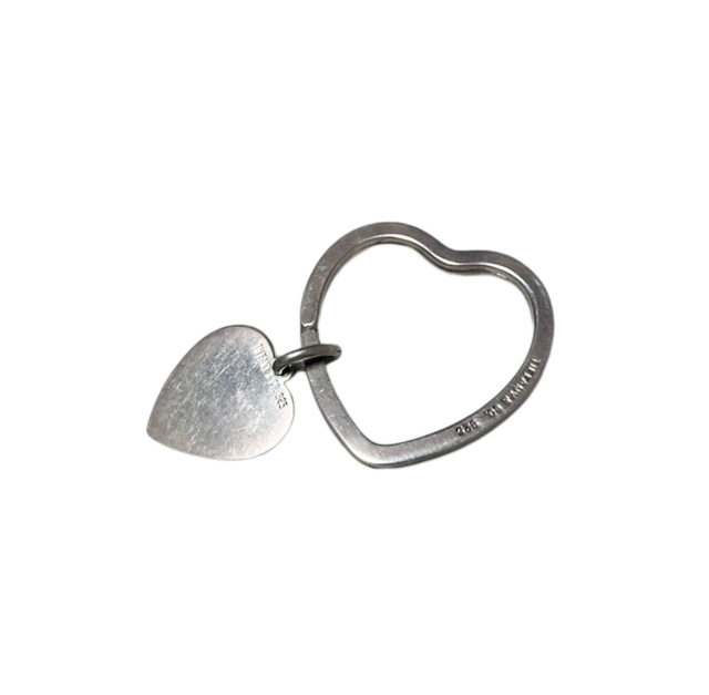 TIFFANY silver heart motif key holder