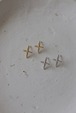 ミニマルクロス シルバーピアス Silver925