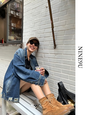 oversize denim casual jacket【NINE6797】