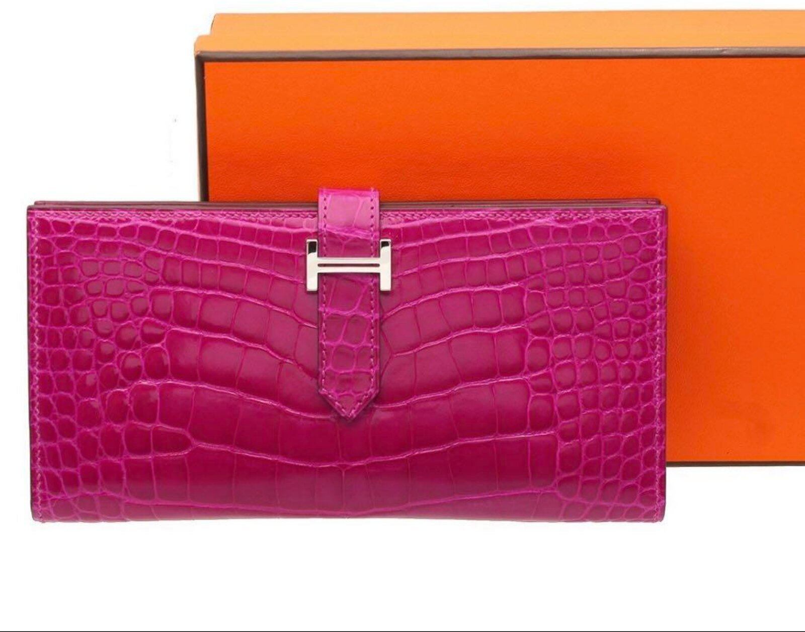 エルメス HERMES 長財布 べアンスフレ 酷く ツートン ブラック レッド