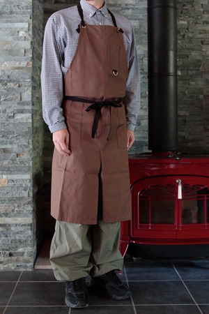 Daily apron 02 BR / デイリーエプロン 02（ブラウン）