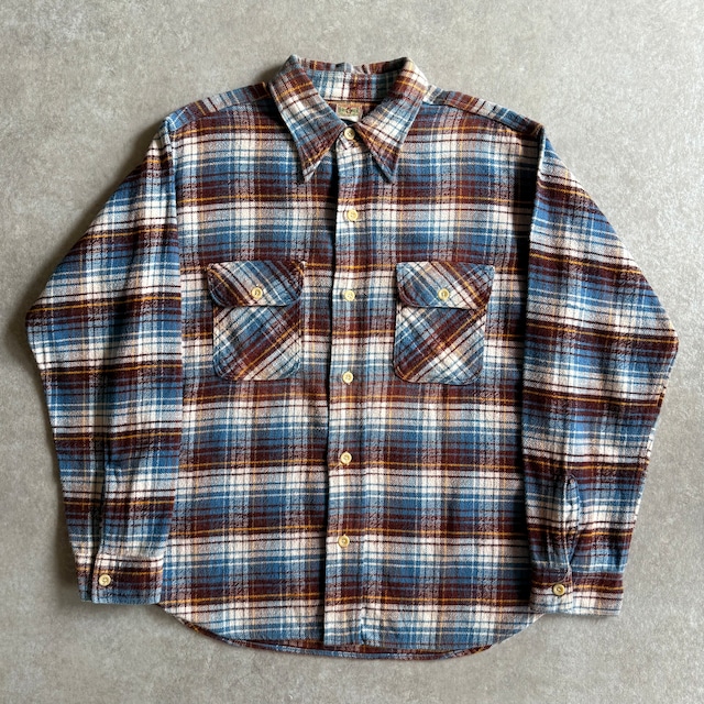 1950s  5BROTHER  Flannel Shirts  L　Z280