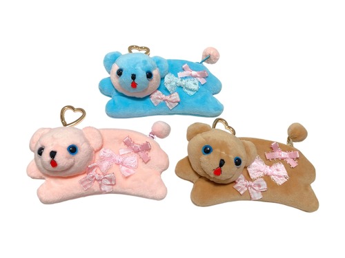 【1/31(土)21:00-2/8(日)23:59限定❣️】くまとうさぎ屋さん / ぴゅーんくまさんポーチ
