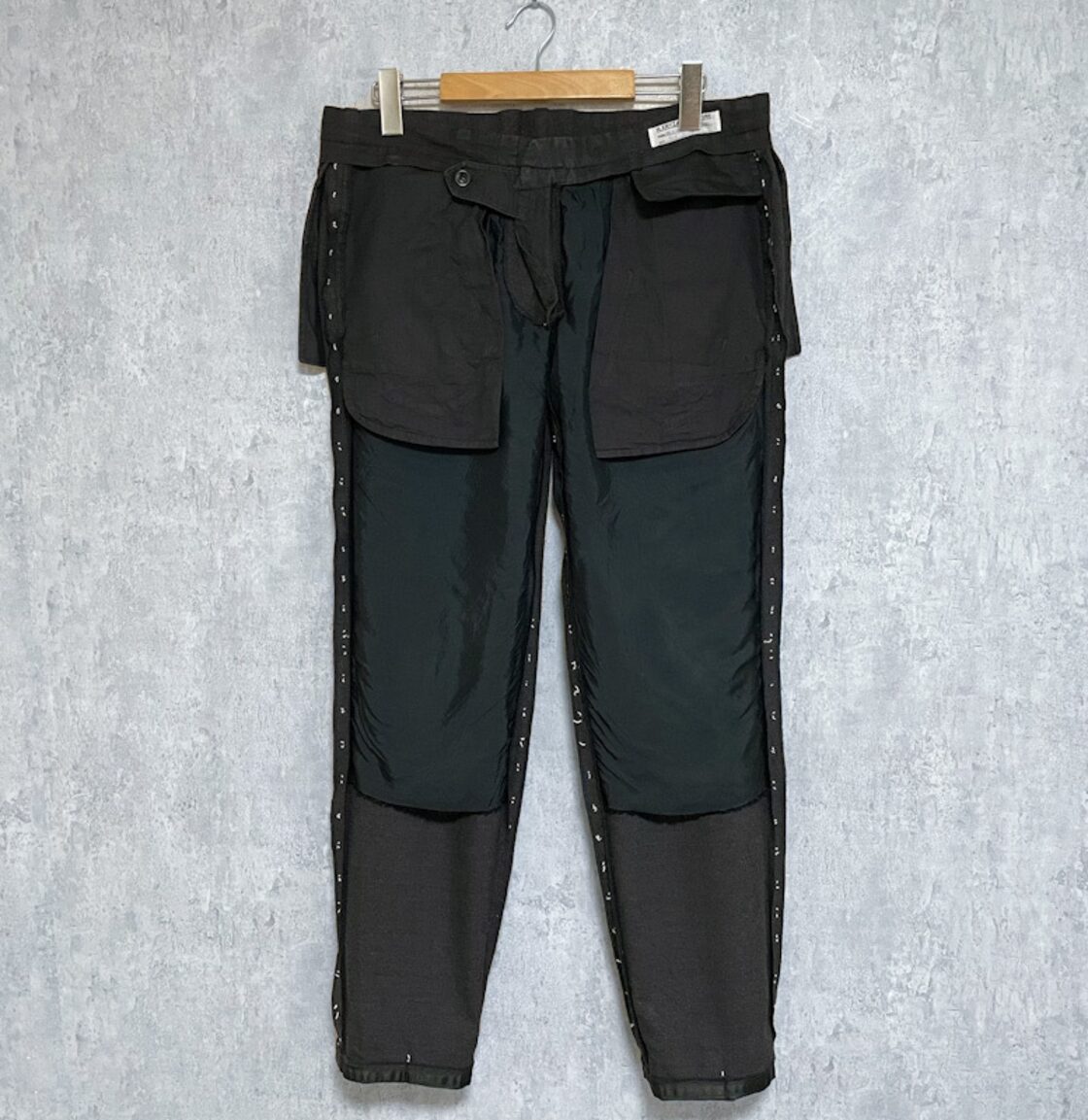 60s ユーロ ヴィンテージ 針刺し バックルバック スラックスパンツ W35 