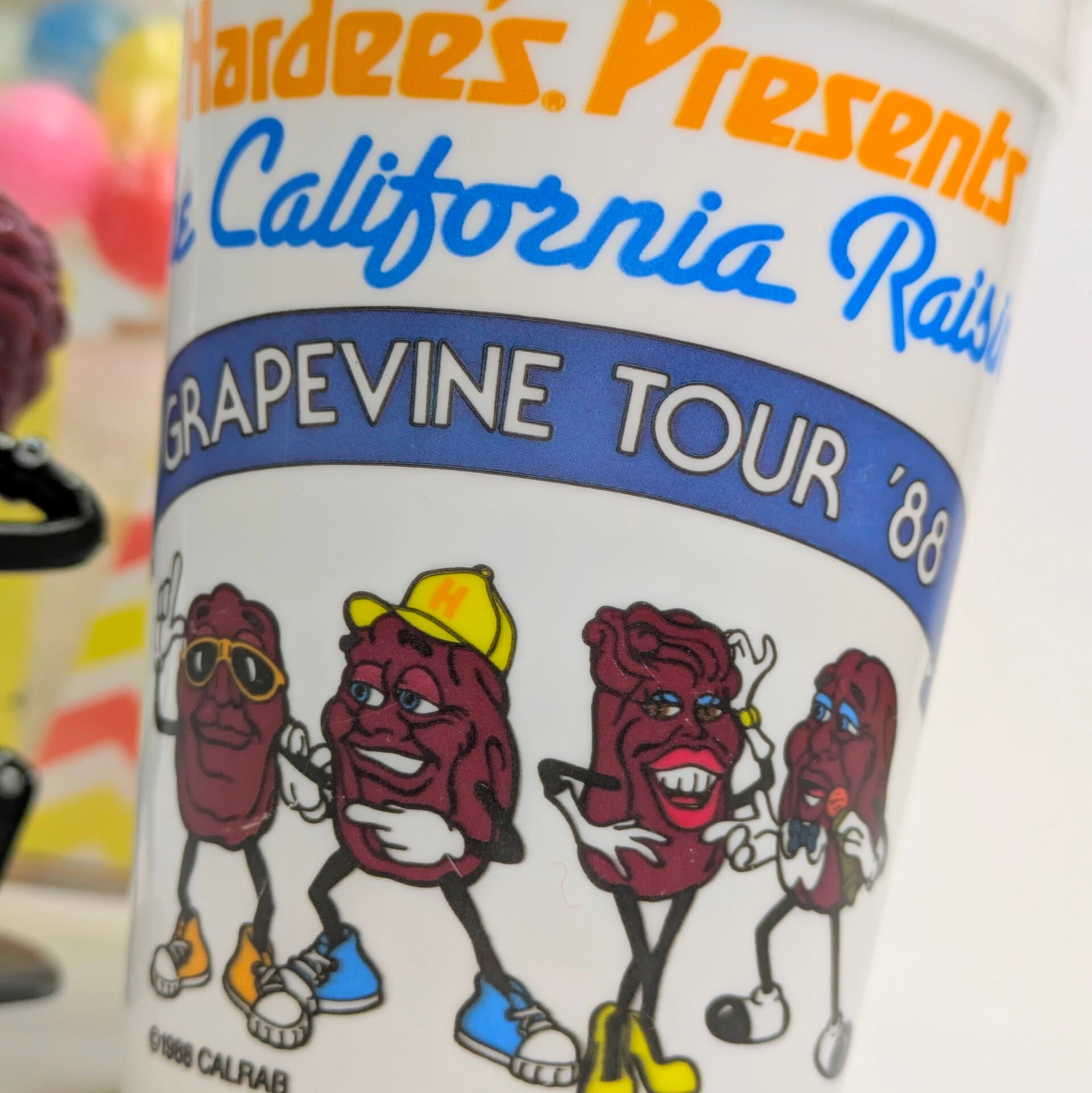 ☆ VINTAGE ☆【California Raisins（カリフォルニアレーズン）】 Birthday cake Decoration SET with Michael Jackson Raisin＆cup / マイケルレーズン 〚アメリカン雑貨 アメトイ〛