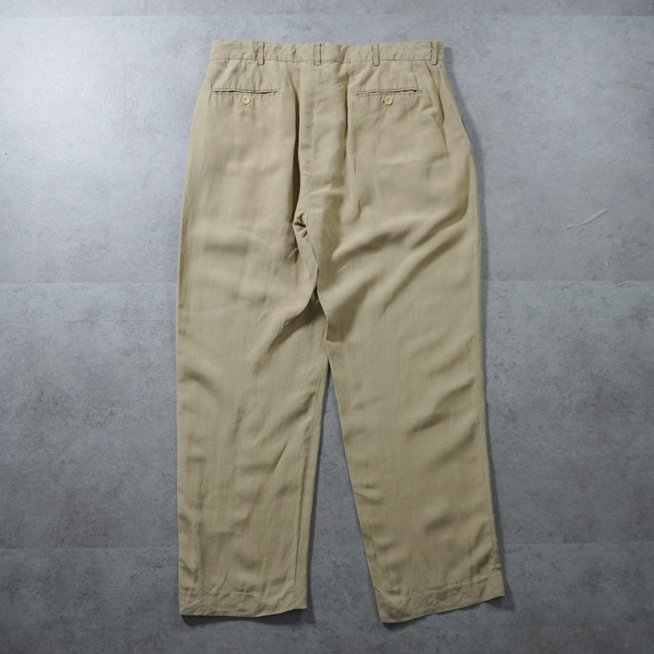 90s Polo by Ralph Lauren Linen-Silk Blend Trousers W35.5L29相当 古着 - 3