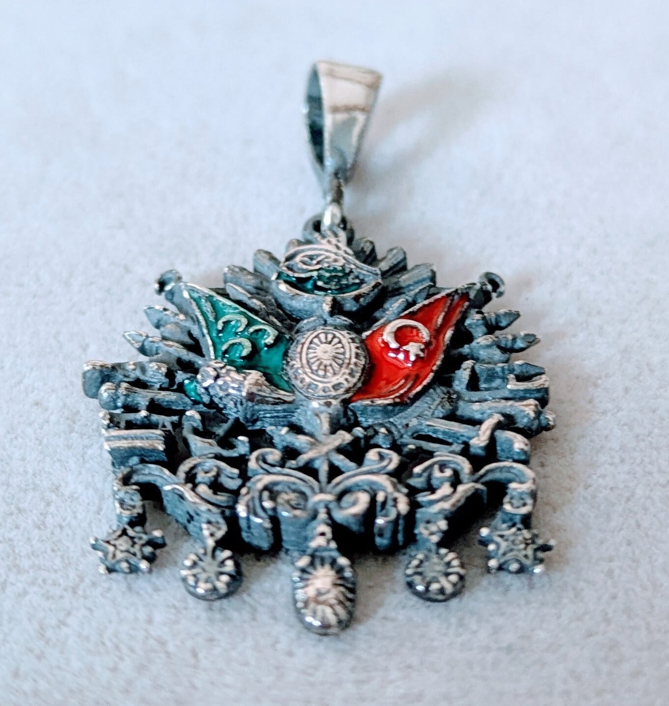 NEW＊トルコ製 ハンドメイド ペンダントトップシルバー925（オスマン