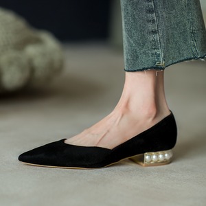 pearl heel pointed pumps（3color）＜s774＞