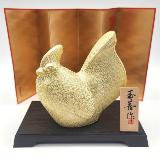 玉善・干支置物・酉・鳥・陶器人形・No.260612-08・梱包サイズ60