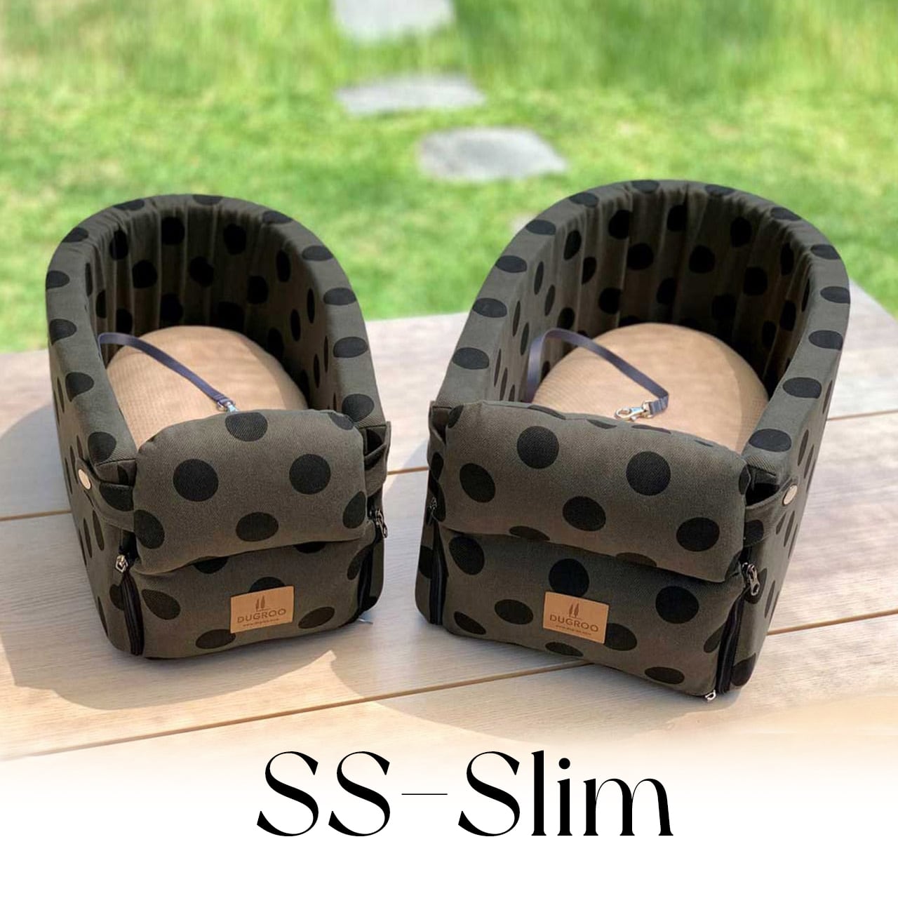 Console Box Dog Car Seat SS-Slim【Khaki Dot】/ Dugroo / 日本未入荷