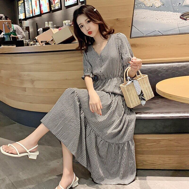 【新作】【送料無料】 9278＃サイドインビジブルジッパーオープンマタニティナーシングドレスサマーAラインスリムロングドレス妊婦妊娠 夏物 AL expec331520911970