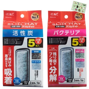 【人気】ジェックス スリムフィルター 交換用スリムマット まとめ買い みつまる本舗オリジナルティッシュ付き (×1個+×1個)