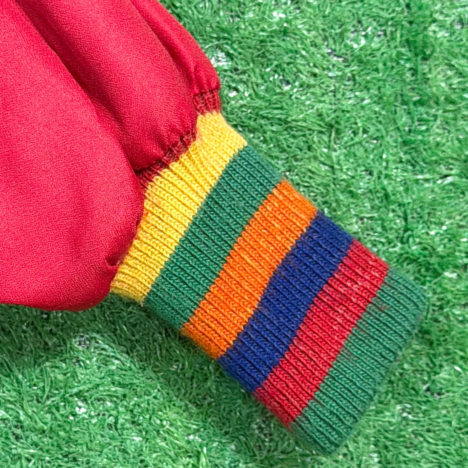 Lady's】 80s レッド ブルー カラフル 中綿 スキー ジャケット / 古着