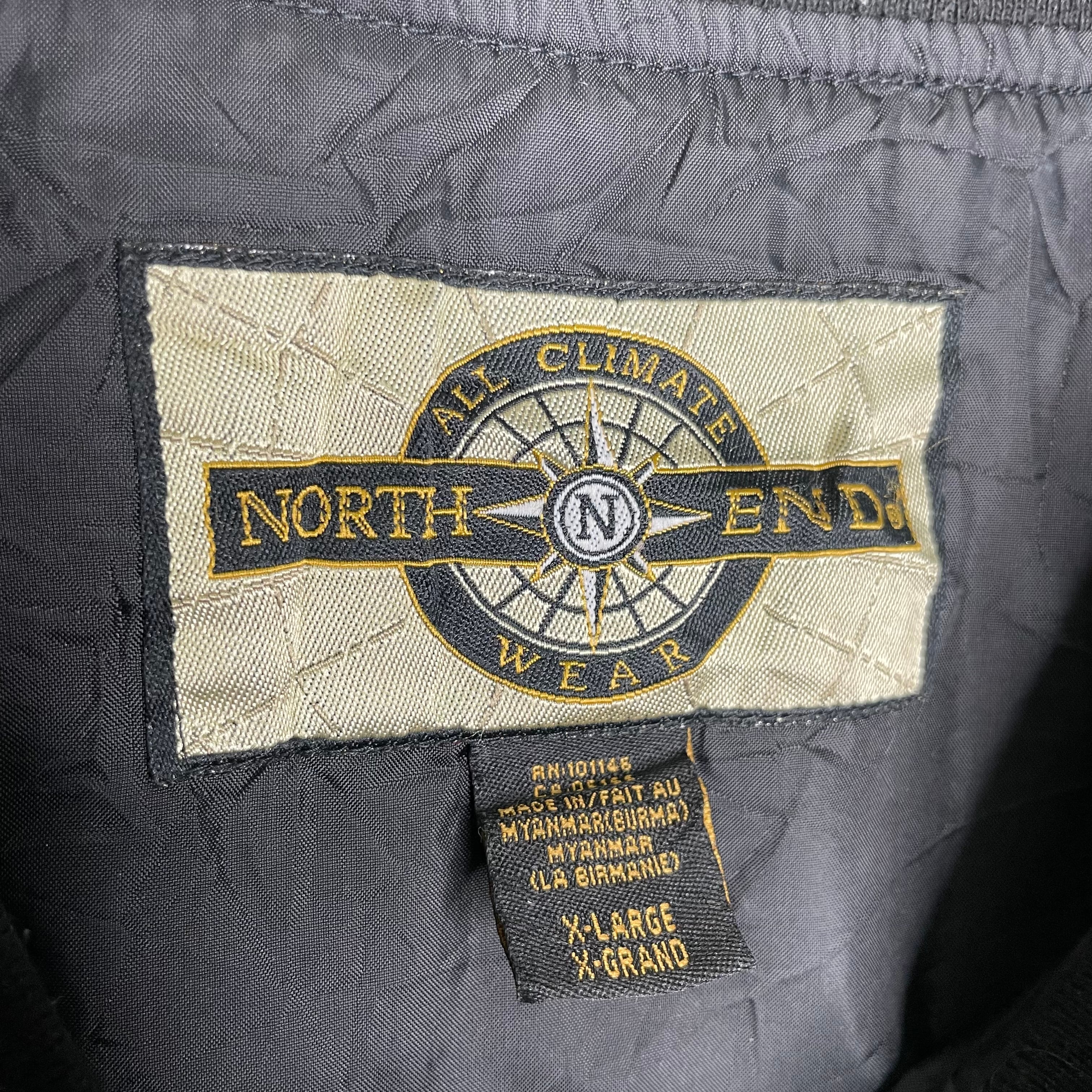 NORTH END プルオーバージャケット XL ブラック ワンポイント刺繍 ...