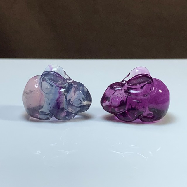 9.ペアうさちゃん･フローライトうさぎ