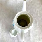 コーヒーポット　リモージュ　 くすみブルーの小花 枝物 ポット Limoges 12TWcn2