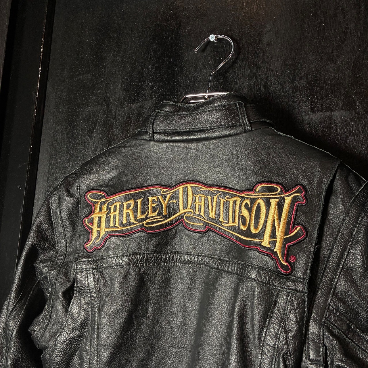 HARLEY-DAVIDSON 本革ライダースジャケット　ダブルジップ　黒　レザージャケット　ハーレー　