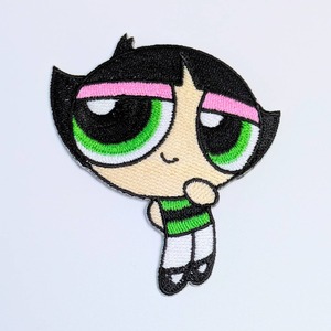 送料無料！ ★刺繍アイロンワッペン★【 The Powerpuff Girls ( パワーパフガールズ ) 】バターカップ〚アメリカン雑貨 アメトイ〛