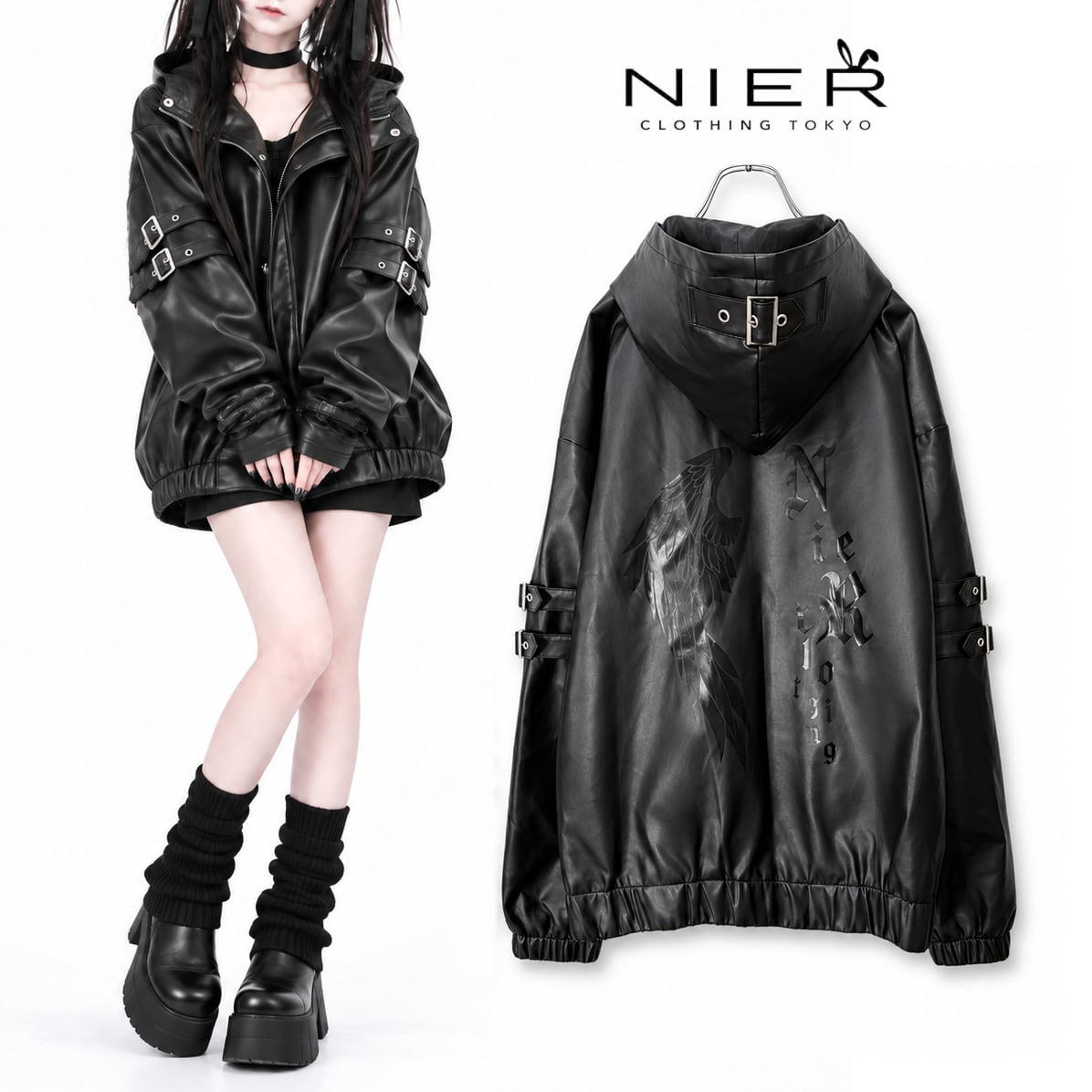BELTED HOOD RIDERS JACKET【WING】 | NIER CLOTHING