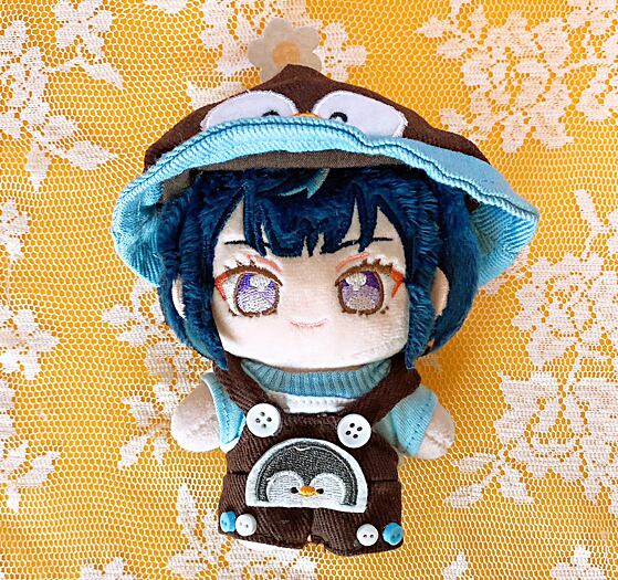 ぬい服 10cm ペンギン帽子 オーバーオール ぬいぐるみ服 推し活【otg
