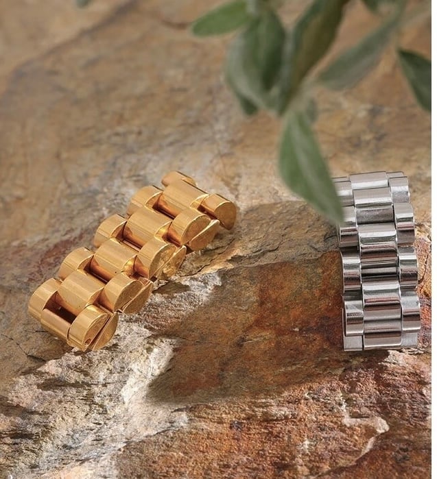 金属ベルトリンク シルバー ゴールド mb-pierce2-02447 ステンレス サークルイヤリング シルバー