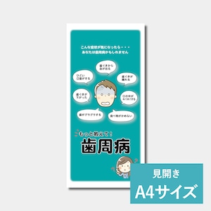 リーフレット(A4サイズ) 歯周病になる原因とメカニズム