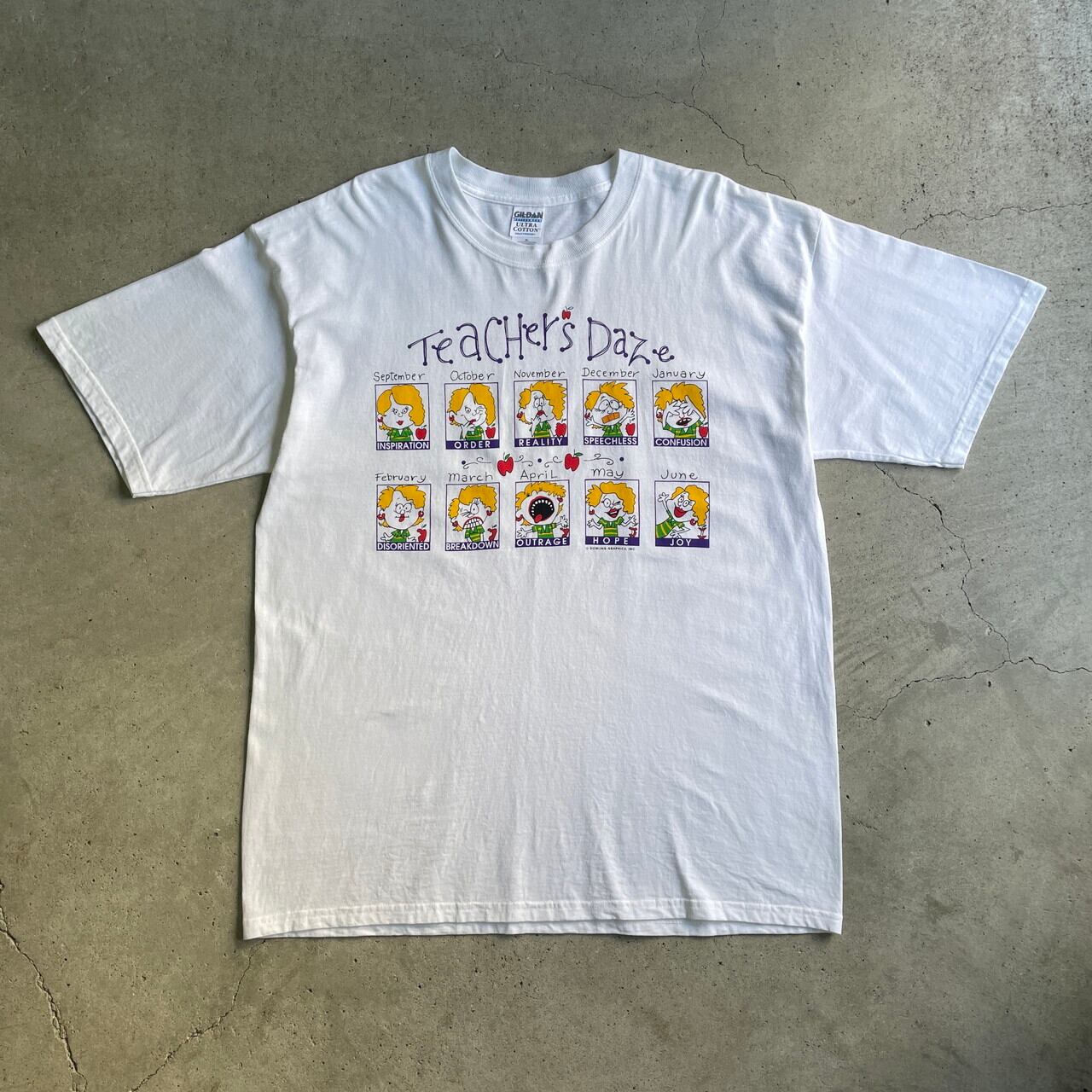 00年代 Teachers Daze アート プリントTシャツ メンズXL 古着 00s