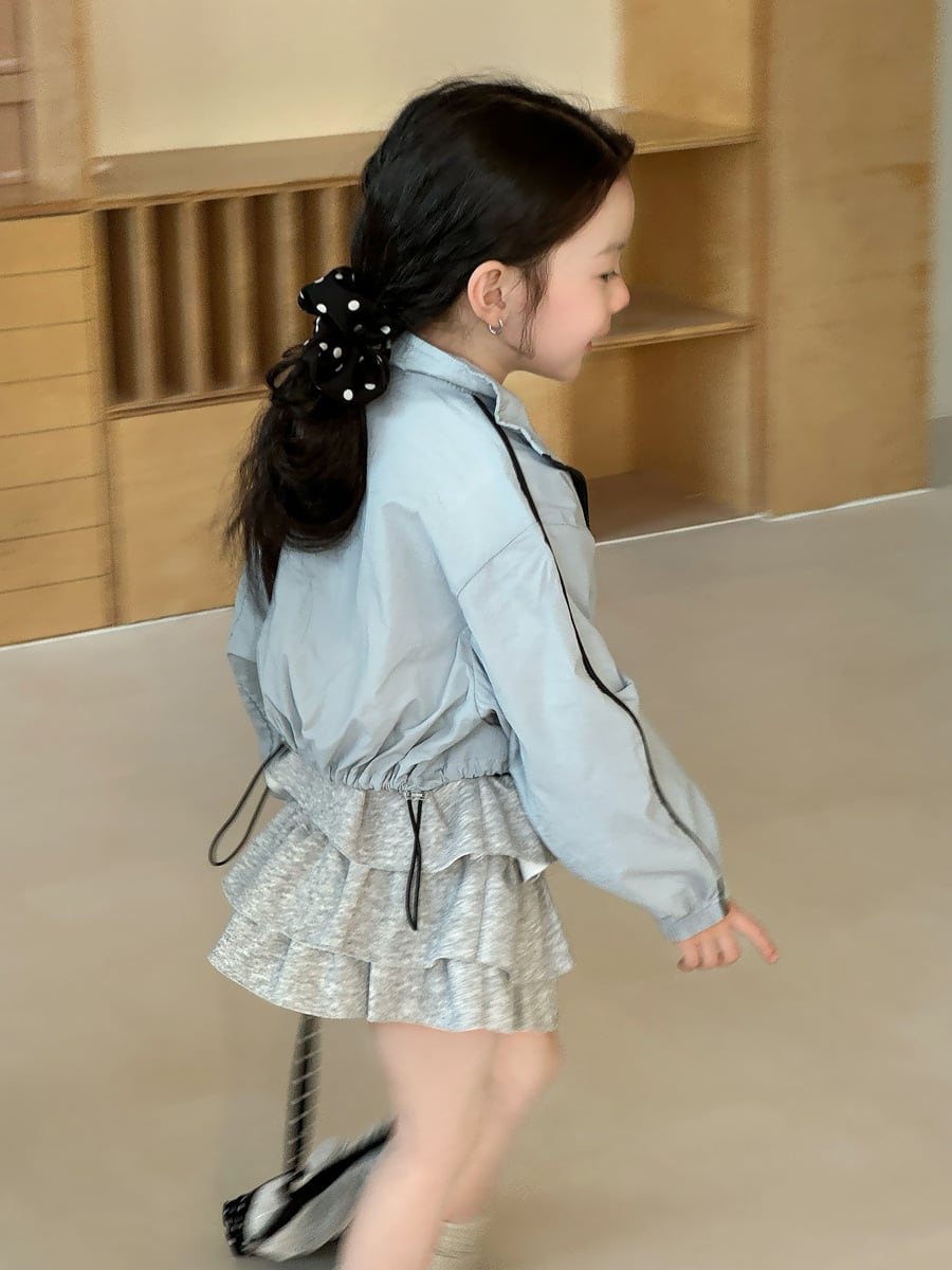 サイドラインショート丈ロゴジャケット