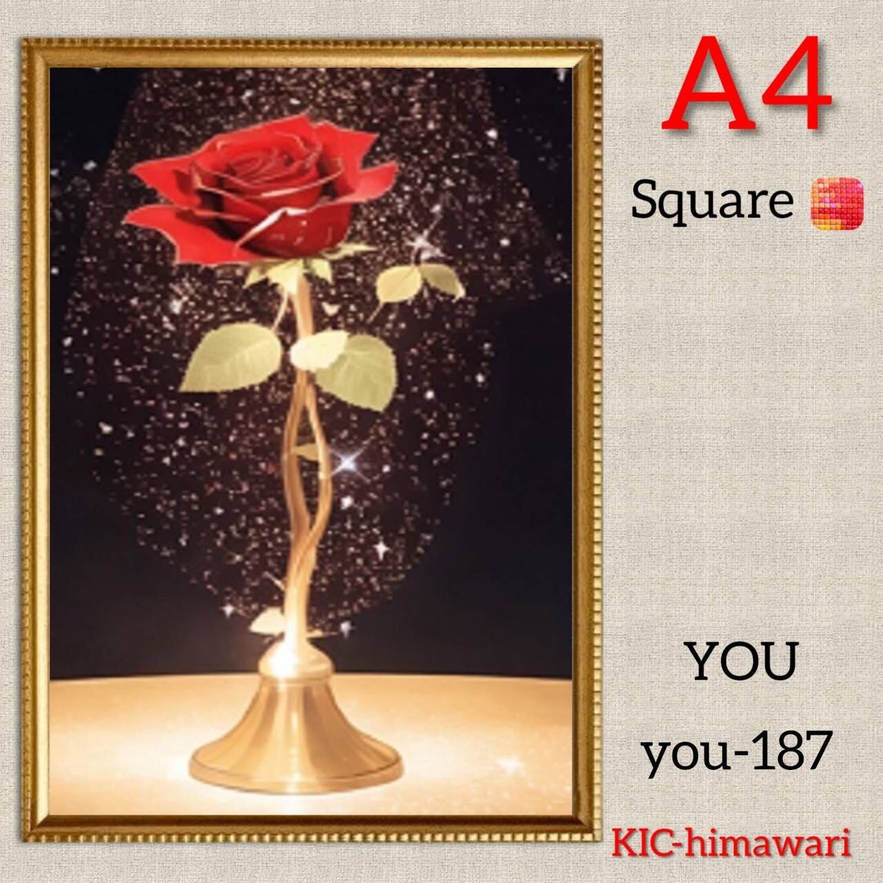 A4サイズ 四角ビーズ【you-187】ダイヤモンドアート