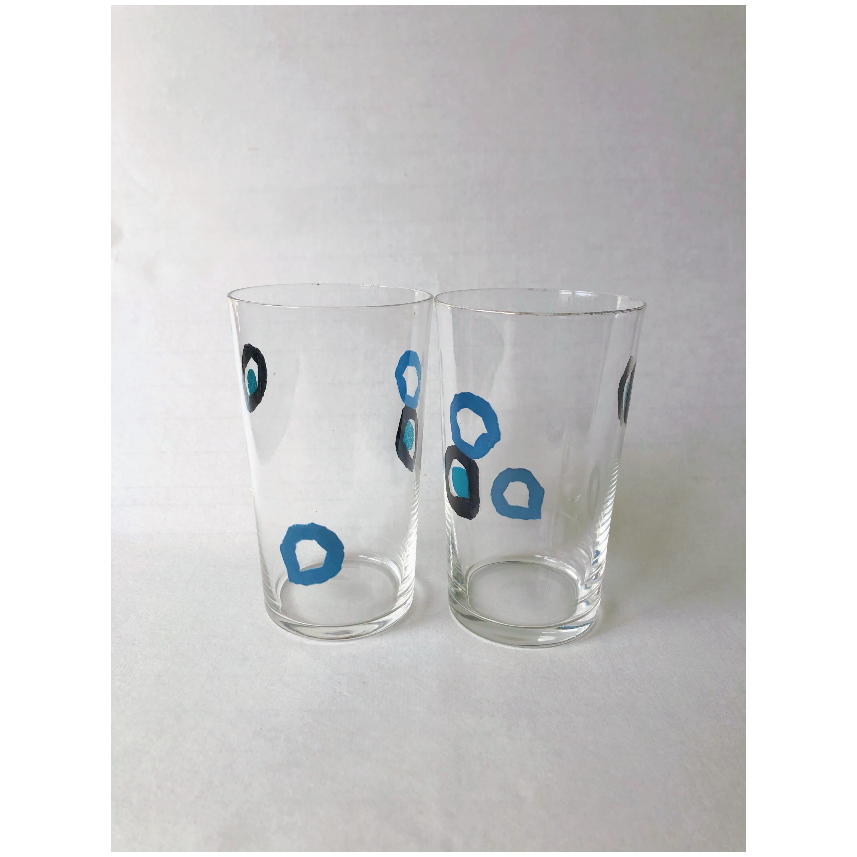昭和レトロ グラス2個セット 硝子のコップ ガラス食器