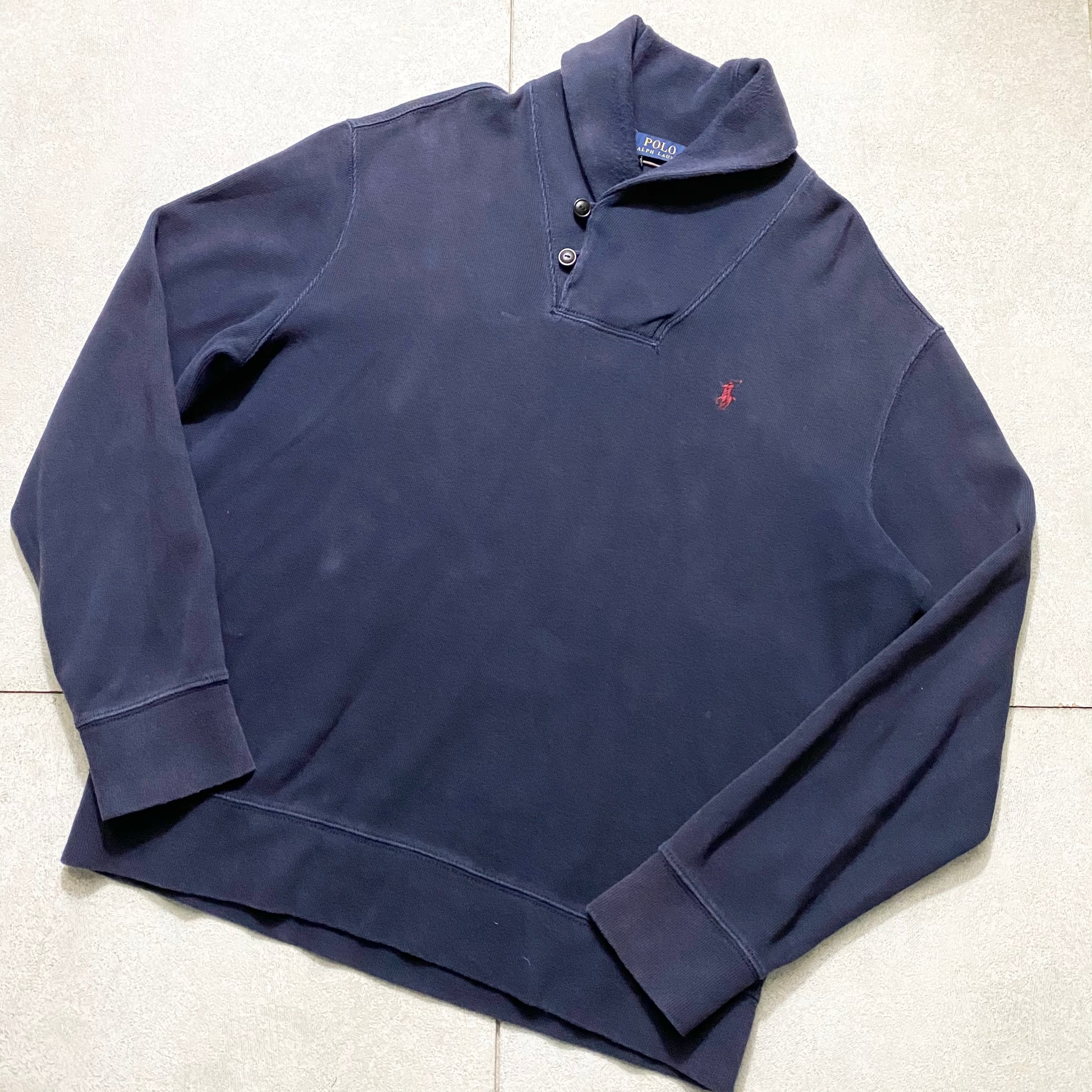 POLO RALPH LAUREN shawl collar sweat shirt | NOIR ONLINE