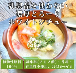 【ケース売り割】乳製品をつかわない 濃厚とろーり ホワイトシチュー（1食分200g）＜ココナッツミルクで作った乳製品不使用のホワイトシチュー＞◎植物性の原料を使用 ◎調味料(アミノ酸)・香料・着色料不使用 ◎グルテンフリー ◎コレステロールゼロ　x40個（25%off）