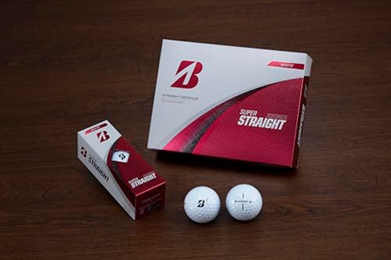 BRIDGESTONE(ブリヂストン)ゴルフボール SUPER STRAIGHT 2025年モデル 12球入 ホワイト T5WX