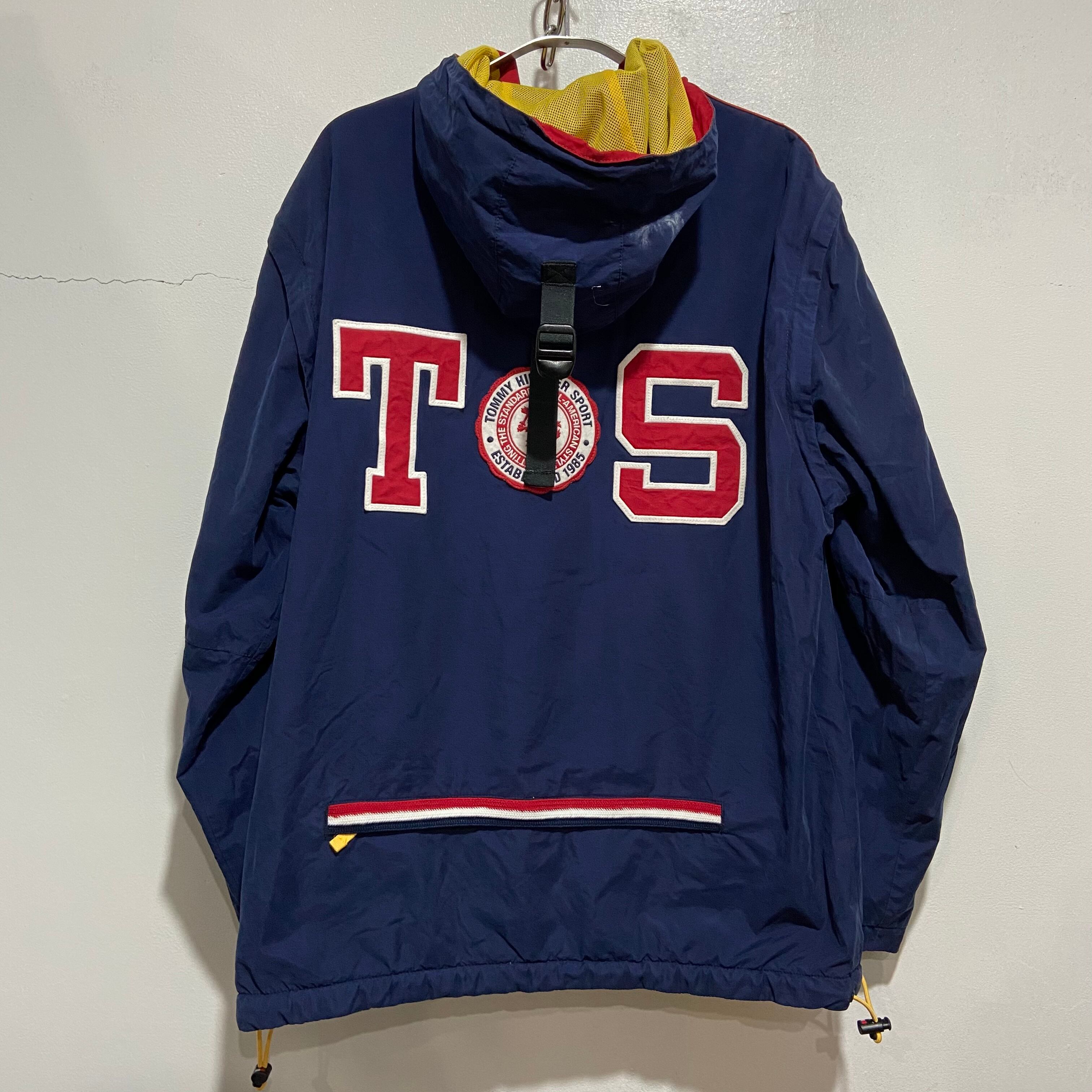 送料無料』Tommy sport 袖ラインアノラックパーカー 2way L 送料無料』Tommy sport 袖ラインアノラックパーカー 2way L