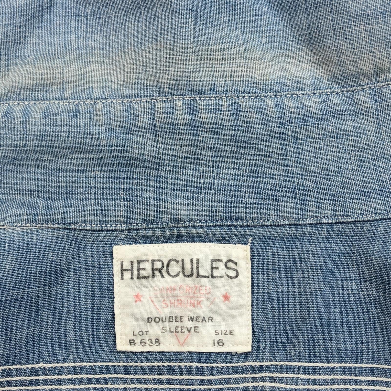 HERCULES ヘラクレス 50年代あたり コットン シャンブレー シャツ タグ